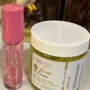 Tinted Lip Oil and Lemon Jelly Face Mask bundle